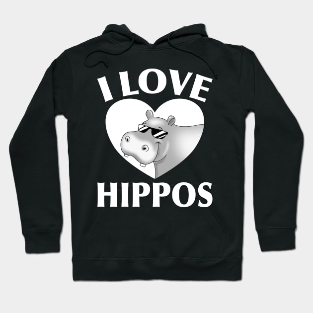 I Love Hippos Hoodie by PnJ